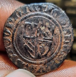Jean sans peur A/ Ecu ecartele R/ Croix cantonnee +1412 D25.6 P2.48g bd1224 PA5723(133/5)