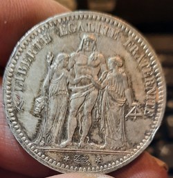 3° Republique A/Hercule debout de face R / Couronne de laurier et chene D37.3 P23.93g F334/9