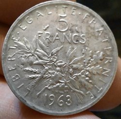 Cinquieme Republique 5 francs Semeuse