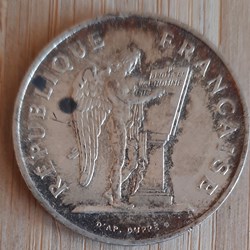 5°Repulique A / Genie de la revolution R /Arbre de la liberte D15 P 14.98g F 457/2