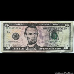 Billet 5 dollars 2006