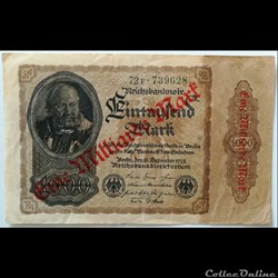 1 Milliarde Reichmarks décembre 1922