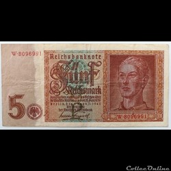 5 Reichmarks III Reich 1942