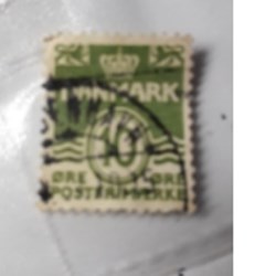 Danmark 10 Ore postmarke grün
