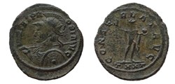 Probvs Ticinum RIC 351 (Lines on shield)