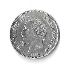 Napoléon III, Vingt Centimes tête laurée, grand module