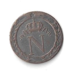 Napoléon 1er, dix centimes à l'N couronnée