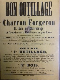 Vente d'outillage de charron forgeron