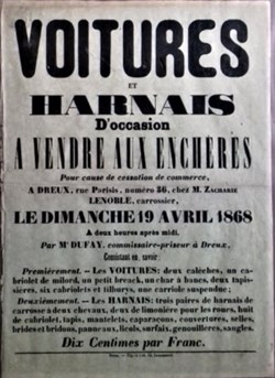 Vente de voitures et harnais d'occasion