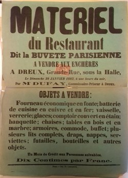 Vente de matériel de restaurant