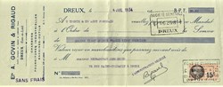 Mandat de la Quincaillerie A. Govin