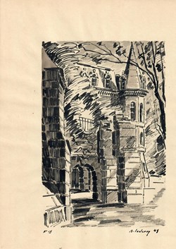 Entrée du château de Dreux et l'Evêché