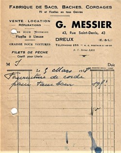 Fabrique de Sacs, Baches, Cordages G. Messier