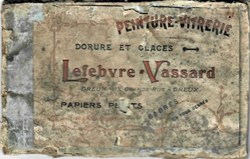 Carte de visite Peinture-Vitrerie Lefebvre-Vassard