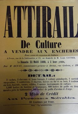 Vente d'attirail de culture