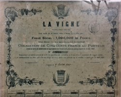 Statuts déposés. La Vigne. Société civile anonyme