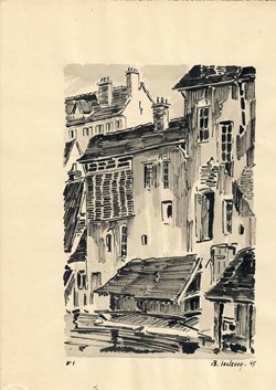 Vue sur des lavoirs de Dreux