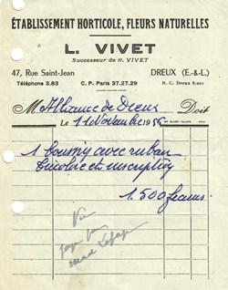Établissement Horticole, Fleurs Naturelles L. Vivet
