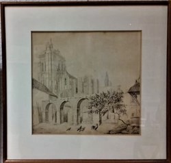 L'église Saint-Pierre de Dreux et arcades de la Maison des Aides