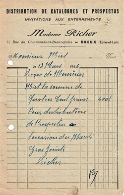 Distribution de Catalogues et Prospectus Madame Richer