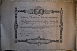 Certificat d'Instruction Primaire Supérieure décerné à André Valambras