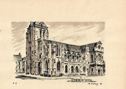Église Saint-Pierre depuis la place Métézeau