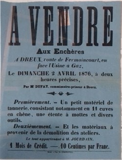 Vente de matériel de tannerie et matériaux