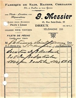 Fabrique de Sacs, Baches, Cordages G. Messier