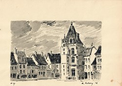 Le Beffroi vu de la place Métézeau