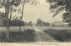 Le Château et l'Église du Breuil-Benoît