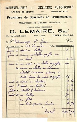 Bourrellerie - Sellerie Automobile G. Lemaire