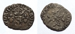 LIGUE au nom d'H III - Liard au St Esprit 1593 Martigues ou Berre