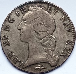 LOUIS XV Ecu au bandeau 1755 Lyon