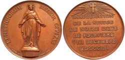 1852 Médaille inauguration statue ND Fourvière