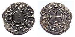 DAUPHINE - CONRAD le Pacifique, roi des 2 Bourgognes, denier de VIENNE, 2nde moitié du Xème siècle