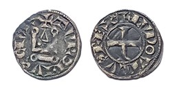 SAINT LOUIS Denier tournois var S obliques