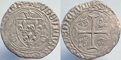 LOUIS XI Blanc à la couronne 2ème émission (4 janvier 1474) Lyon