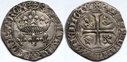 CHARLES VII Blanc aux lis accotés (9 octobre 1429), Lyon