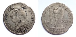 CST - 15 sols 1791 D type FRANCAIS