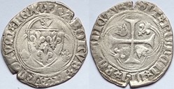 CHARLES VII Blanc à la couronne 4ème émission (20 juin 1456), Lyon