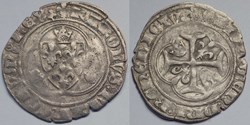 CHARLES VII Blanc à la couronne 3ème émission, Lyon (26 mai 1447)