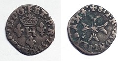 HENRI III Liard au Saint Esprit 1585 Lyon