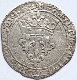 CHARLES VII Gros de roi 2ème émission (16 juin 1455), Lyon