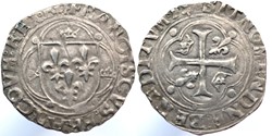 FRANCOIS Ier Grand blanc à la couronne 1er type (23 janvier 1515) Lyon (var)