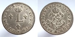 LOUIS XV Double sol 1742 Strasbourg