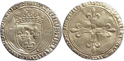 CHARLES VIII Ecu d'or au soleil 1ère émission (11 septembre 1483) Lyon