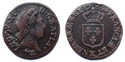 LOUIS XV Demi sol à la vieille tête 1769 Besançon