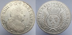 LOUIS XIV Demi écu aux palmes 1694 Lyon