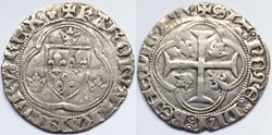 CHARLES VII Blanc à la couronne 1ère émission (28 janvier 1436), Lyon