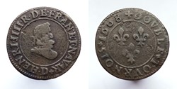 HENRI IV Double tournois 1er type 1608 Lyon
